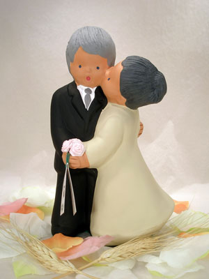 ▷ Figura para tarta de boda Bodas de oro 50 aniversario ❤️ 